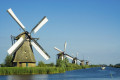 Magnifique paysage de Moulin à vent, Pays-Bas