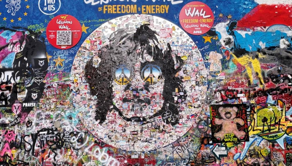 Mur John Lennon à Prague © T. Michel